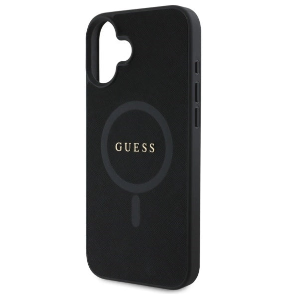 Guess Saffiano Classic Logo MagSafe case for iPhone 16 - black_5