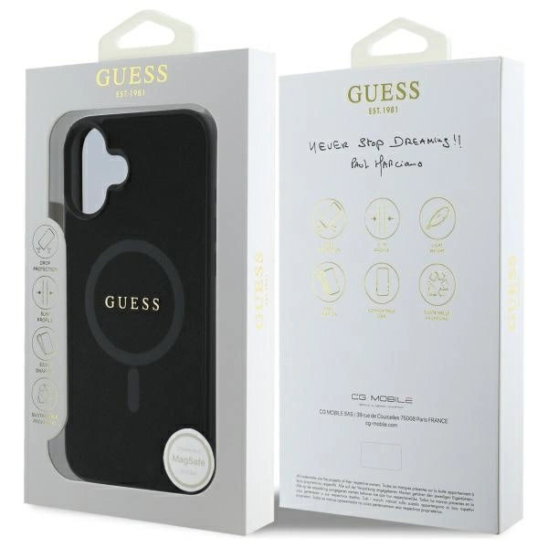 Guess Saffiano Classic Logo MagSafe case for iPhone 16 - black_7