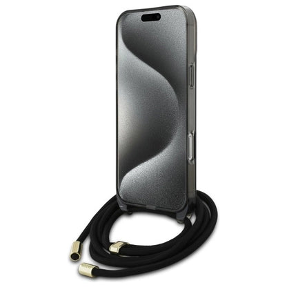 Guess Crossbody Cord Script MagSafe Case for iPhone 16 Pro Max - Black_3