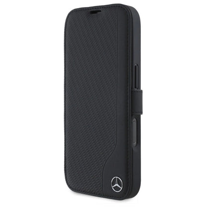 Mercedes Leather Wood Imitation iPhone 16 Case - Black_1
