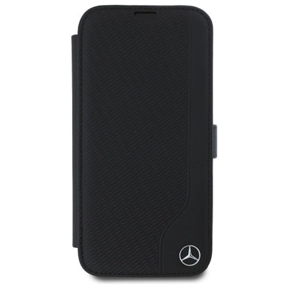 Mercedes Leather Wood Imitation iPhone 16 Case - Black_2