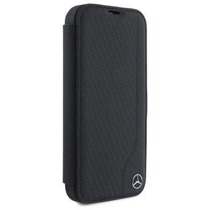 Mercedes Leather Wood Imitation iPhone 16 Case - Black_3