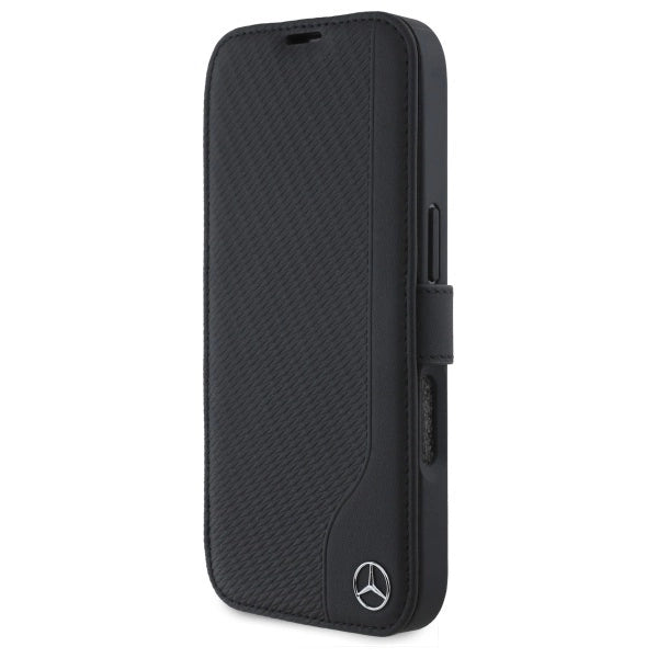 Mercedes Leather Wood Imitation iPhone 16 Case - Black_5