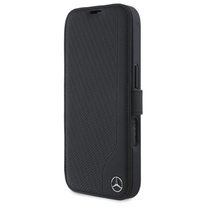 Mercedes Leather Wood Imitation iPhone 16 Case - Black_5