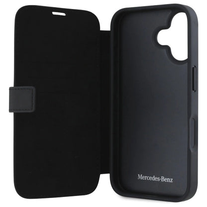Mercedes Leather Wood Imitation iPhone 16 Case - Black_6