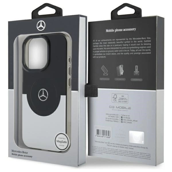 Mercedes Double Layer BiColor MagSafe case for iPhone 16 Pro - silver_7