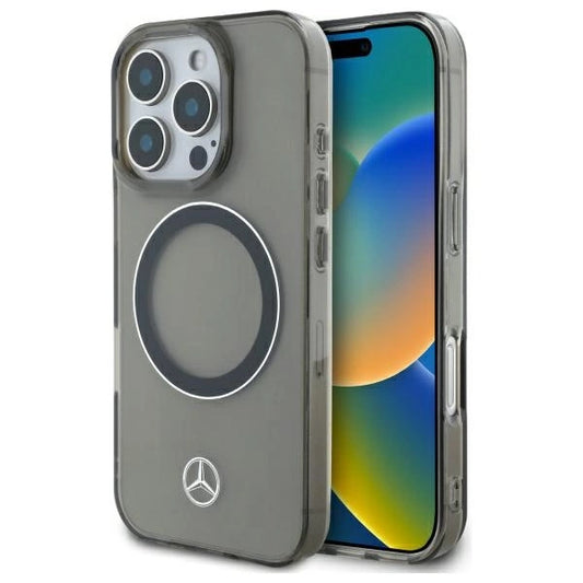 Mercedes Silver Ring MagSafe iPhone 16 Pro Case - Black_0
