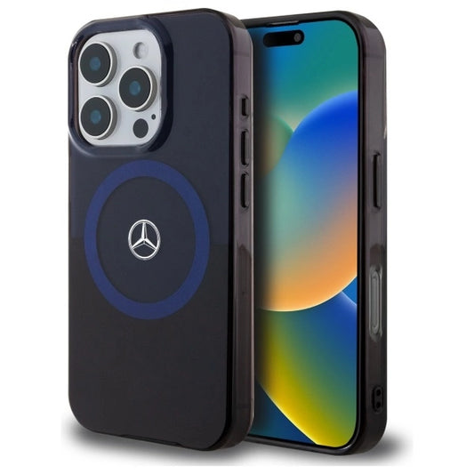 Mercedes MB Double Layer BiColor MagSafe Case for iPhone 16 Pro Max - Blue_0
