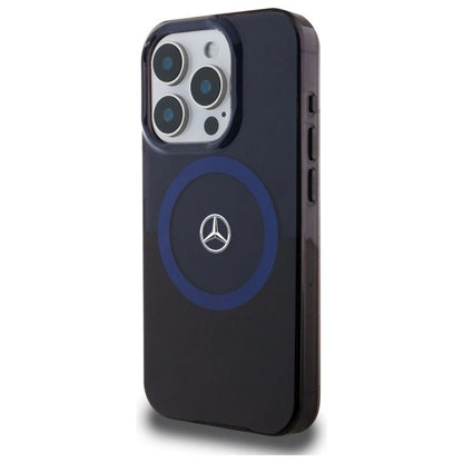 Mercedes MB Double Layer BiColor MagSafe Case for iPhone 16 Pro Max - Blue_1