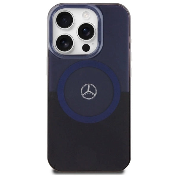 Mercedes MB Double Layer BiColor MagSafe Case for iPhone 16 Pro Max - Blue_2