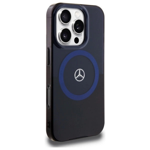 Mercedes MB Double Layer BiColor MagSafe Case for iPhone 16 Pro Max - Blue_3