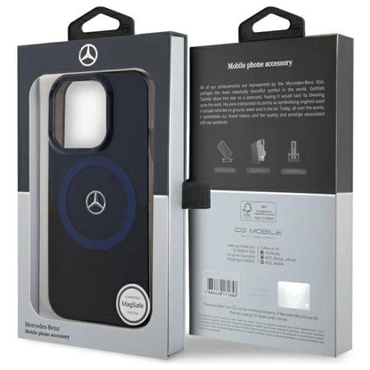 Mercedes MB Double Layer BiColor MagSafe Case for iPhone 16 Pro Max - Blue_7