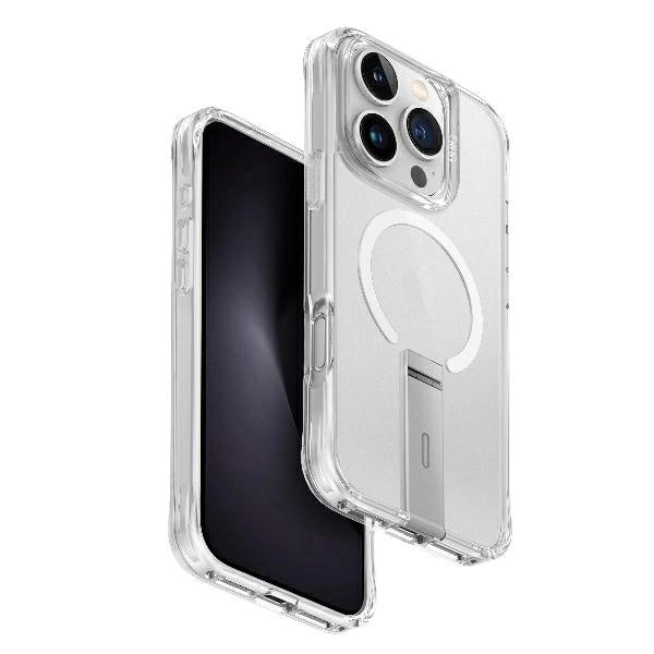 Uniq Eleva with Vertica Stand Case for iPhone 16 Pro - Transparent_0