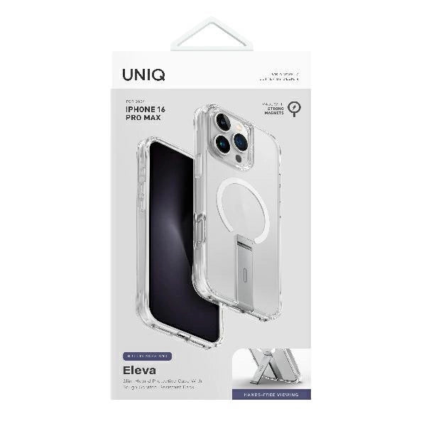 Uniq Eleva with Vertica Stand Case for iPhone 16 Pro Max - Transparent_4