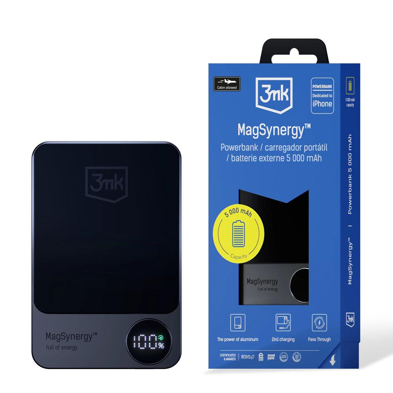 Powerbank 3mk MagSynergy with MagSafe 5000mAh 18W - black_0