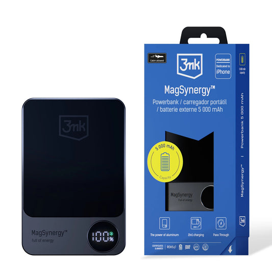 Powerbank 3mk MagSynergy with MagSafe 5000mAh 18W - black_0