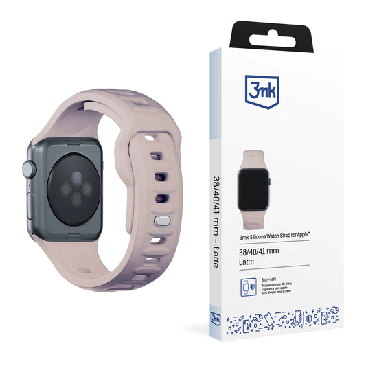 3mk Silicone Watch Strap for Apple Watch 38 / 40 / 41 mm - beige_0