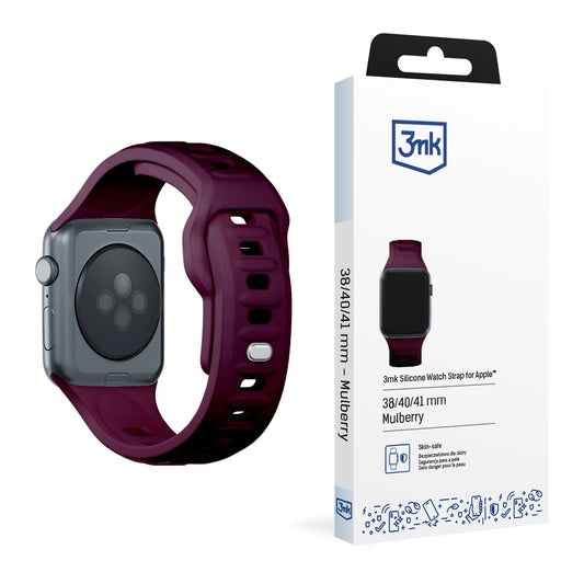 3mk Silicone Watch Strap for Apple Watch 38 / 40 / 41 mm - Burgundy_0