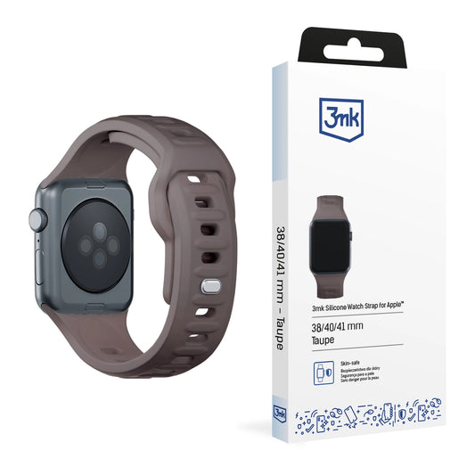 3mk Silicone Watch Strap for Apple Watch 38/40/41 mm - Dark Gray_0