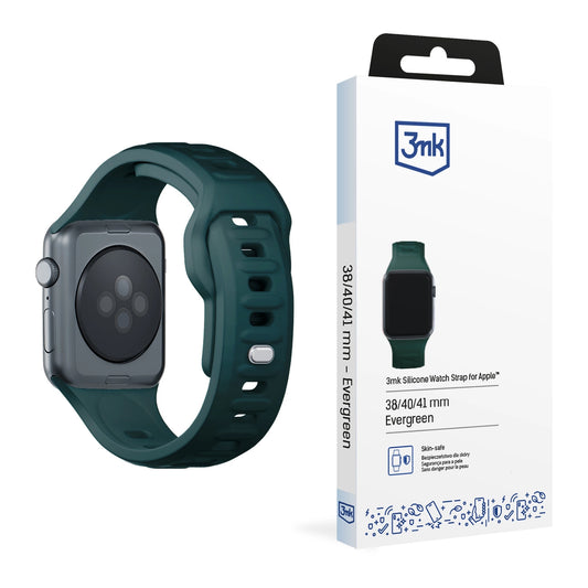 3mk Silicone Watch Strap for Apple Watch 42 / 44 / 45 / 49 mm - green_0