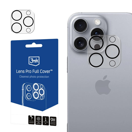 3mk Lens Pro Full Cover Camera Protector for iPhone 16 Pro / 16 Pro Max_0