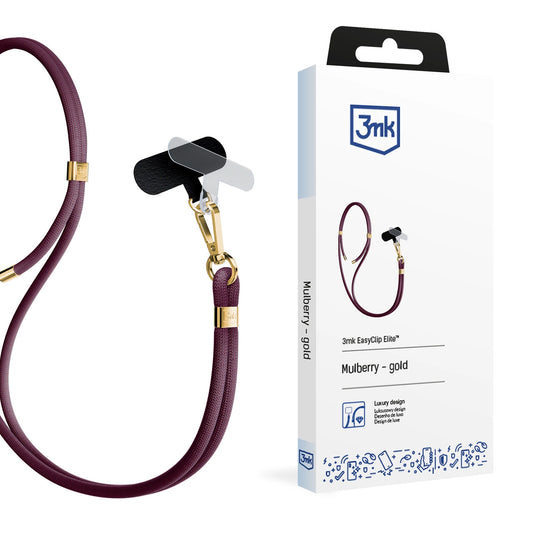 Smartphone lanyard 3mk EasyClip Elite - burgundy_0