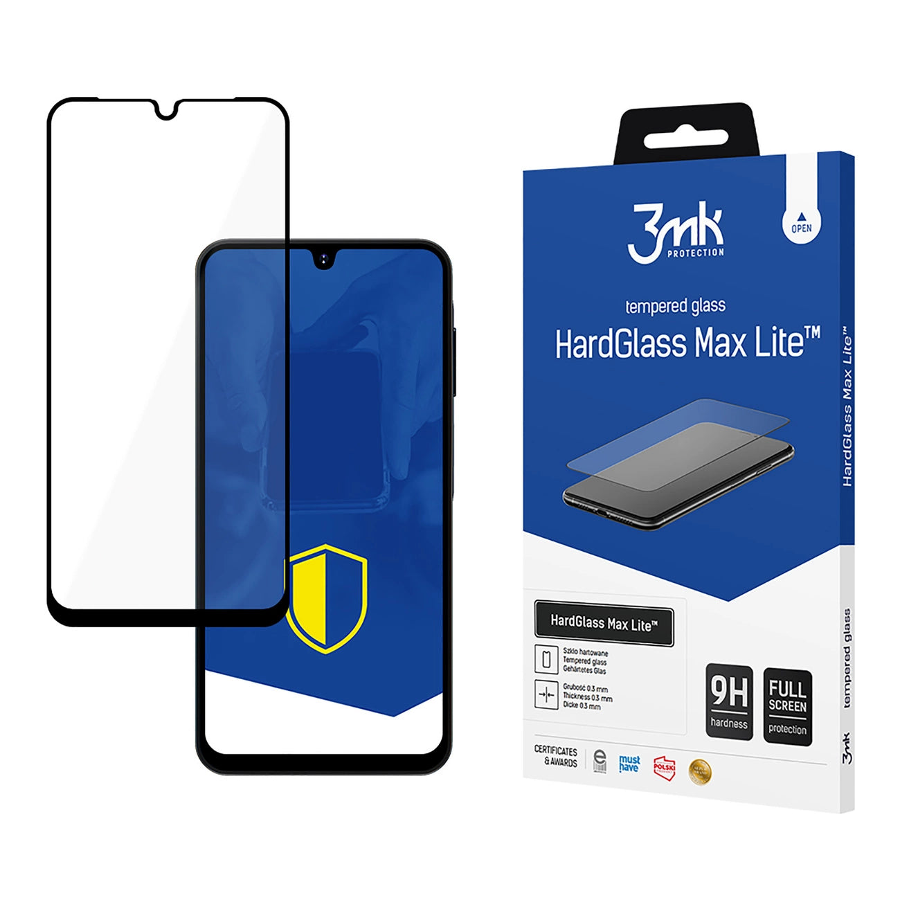 Tempered glass 3mk HardGlass Max Lite Black for Samsung Galaxy A16_0