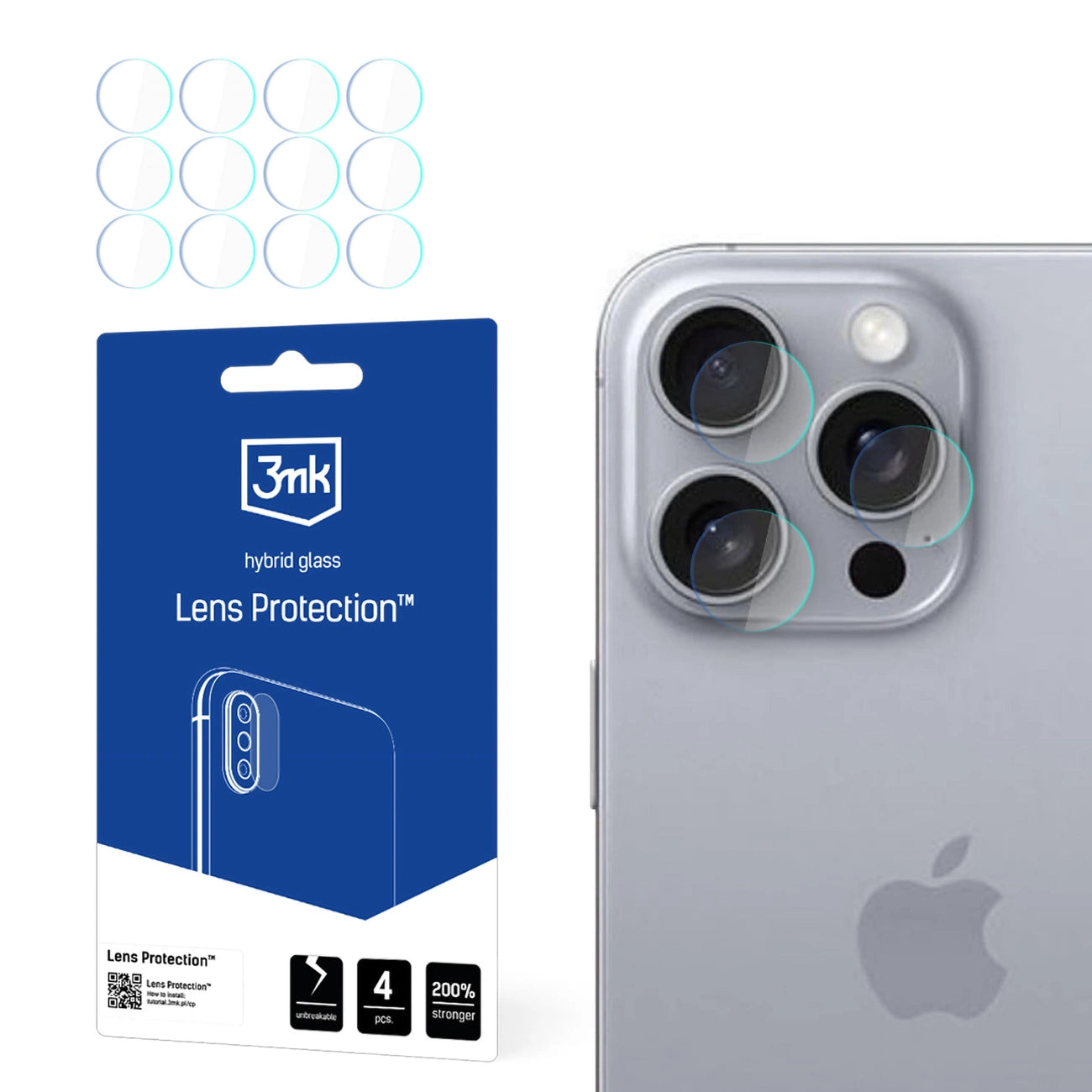 3mk Lens Protection Camera Cover for iPhone 16 Pro_0