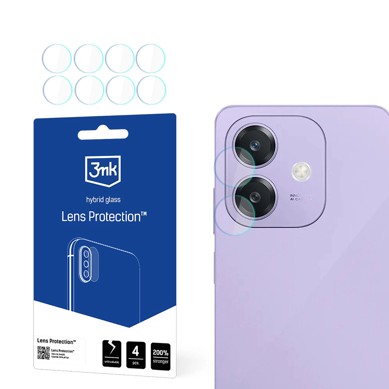 Szkło na obiektyw aparatu 3mk Lens Protection na Oppo A3 4G_0