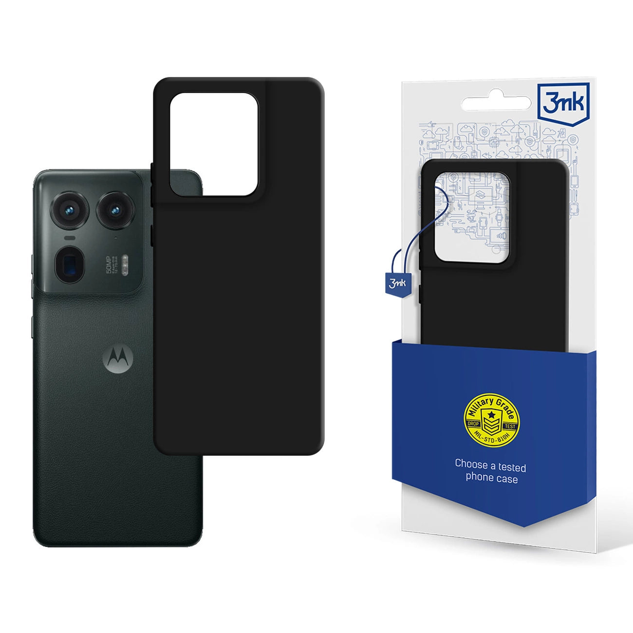 3mk Matt Case for Motorola Moto Edge 50 Ultra - Black_0