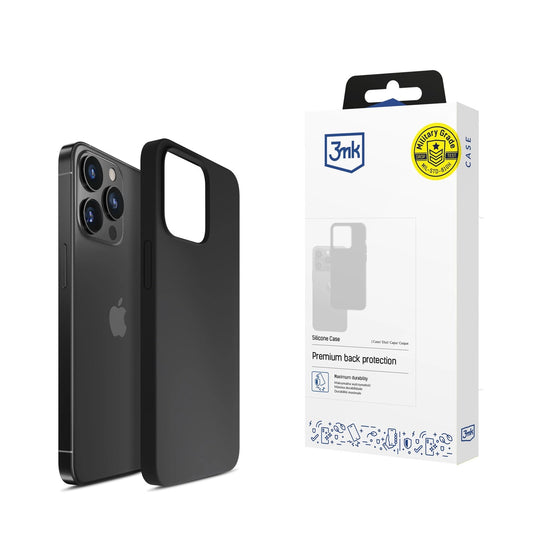 3mk Silicone Case for iPhone 16 Pro - Black_0