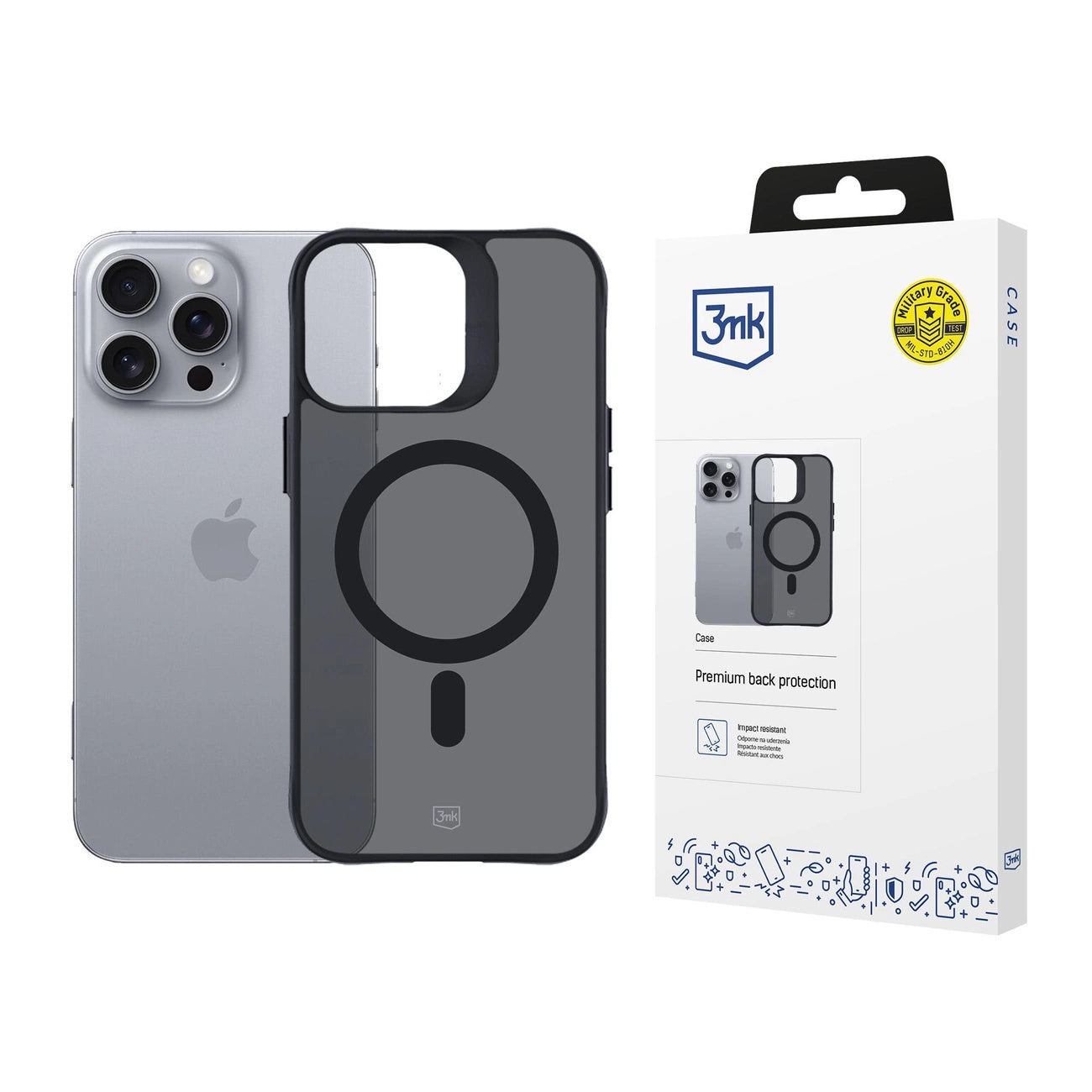 3mk Smoke MagCase with MagSafe for iPhone 16 Pro Max - Semi-Transparent_0