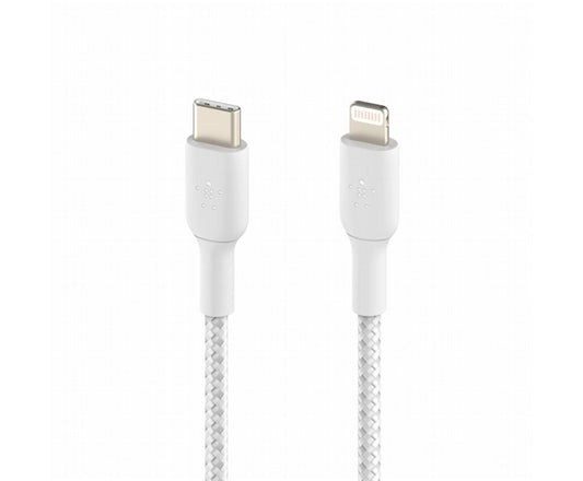 Belkin Lightning/USB-C Cable 2m braided, mfi cert., white_0