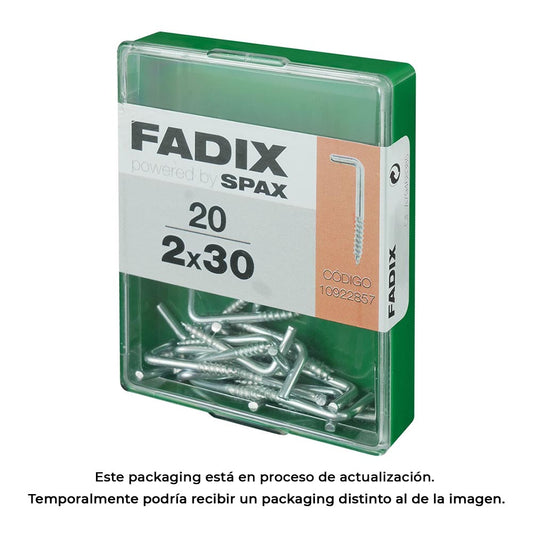 Caixa m 20 unid. escÃ¡pula rosca zinc 2,0x30mm fadix_0