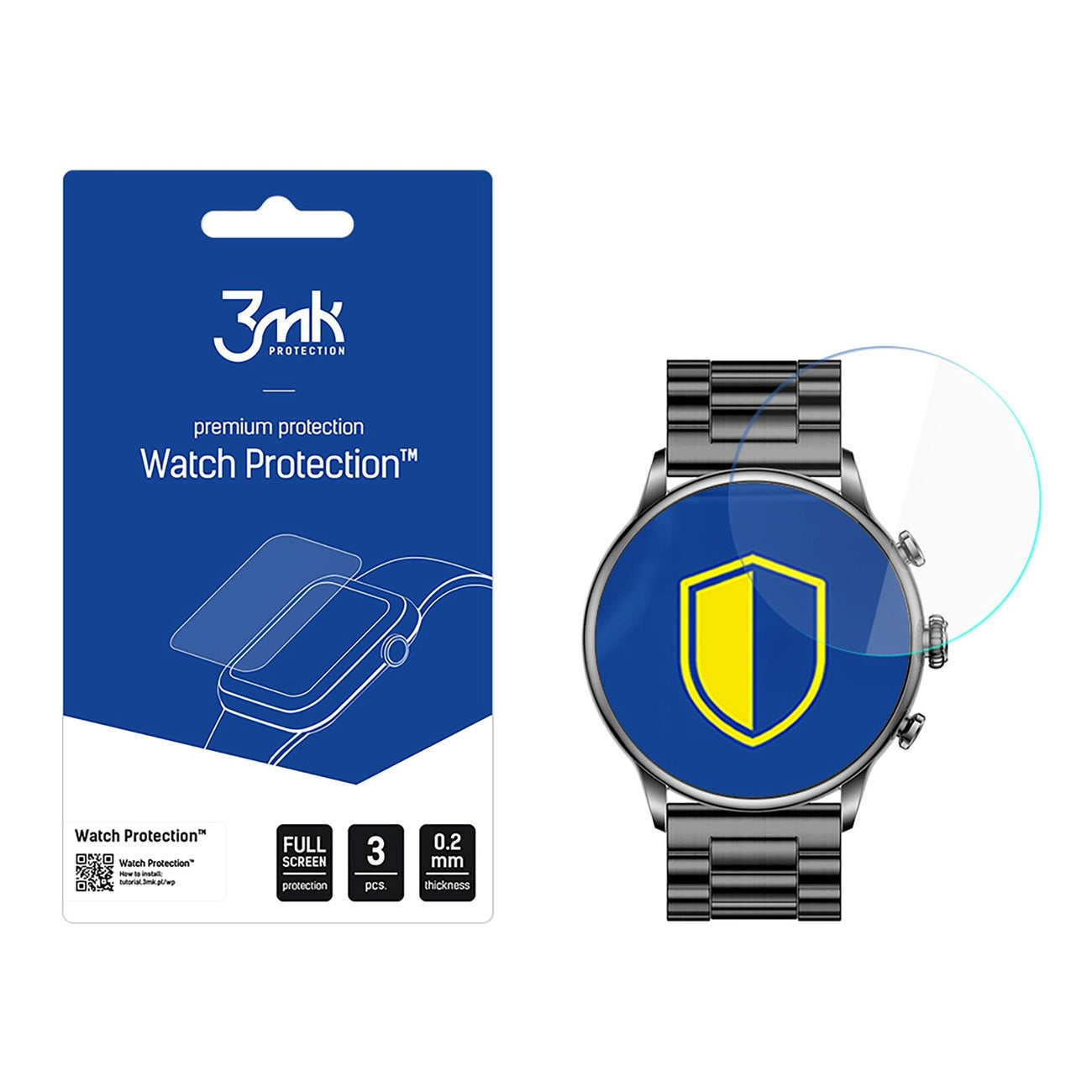 Protective film for the smartwatch screen 3mk Watch Protection ARC for myPhone Watch Elegant 2_0