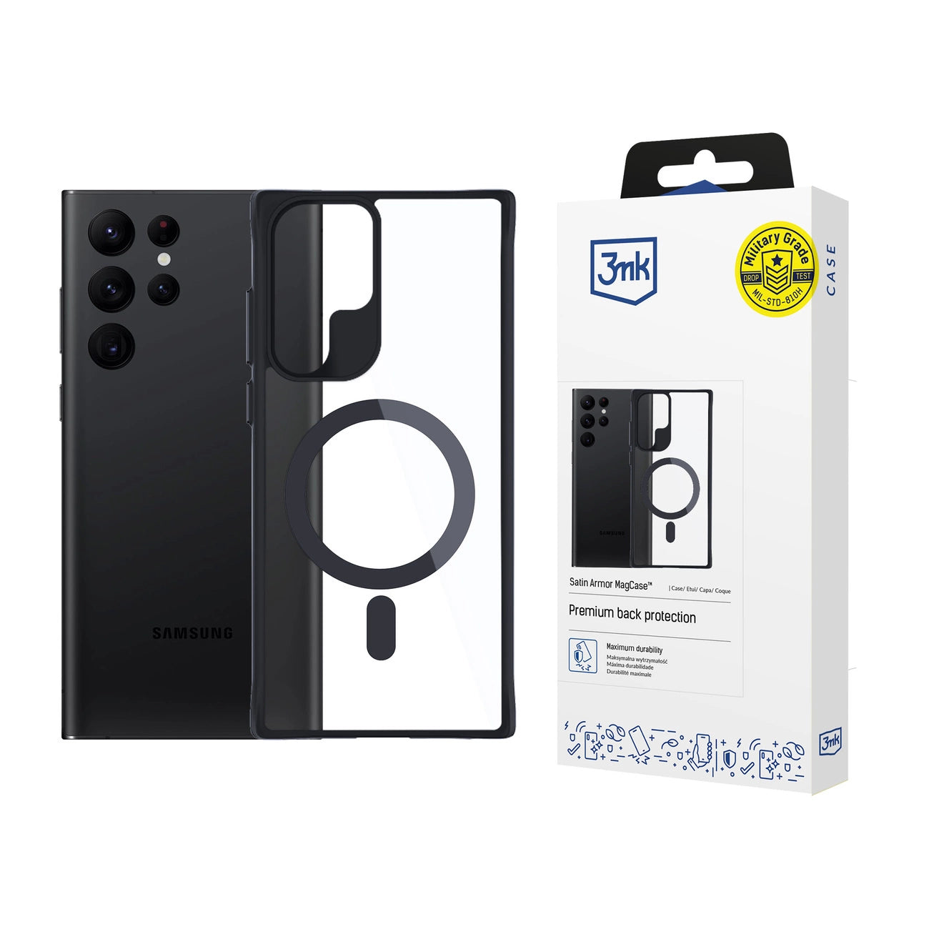 3mk Satin Armor MagCase for Samsung Galaxy S24 Ultra - Transparent_0
