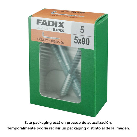 Caixa m 5 unid. escÃ¡pula rosca zinc 5,0x90mm fadix_0