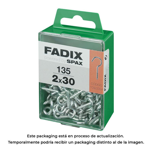 Caixa m 135 unid. camarÃ£o aberto zinco 2,0x30mm fadix_0