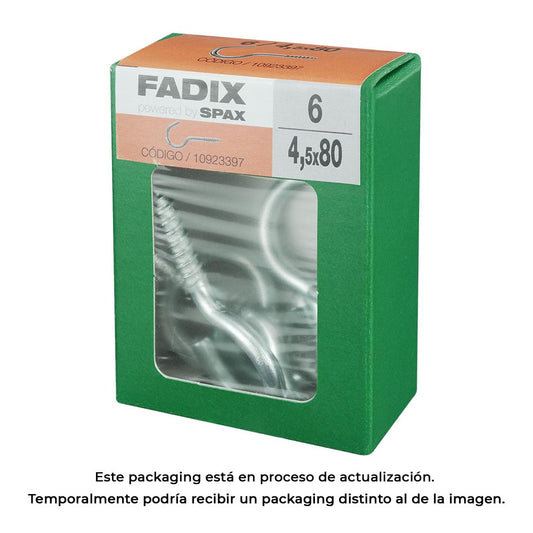 Caixa m 6 unid. camarÃ£o aberto zinco 4,5x80mm fadix_0