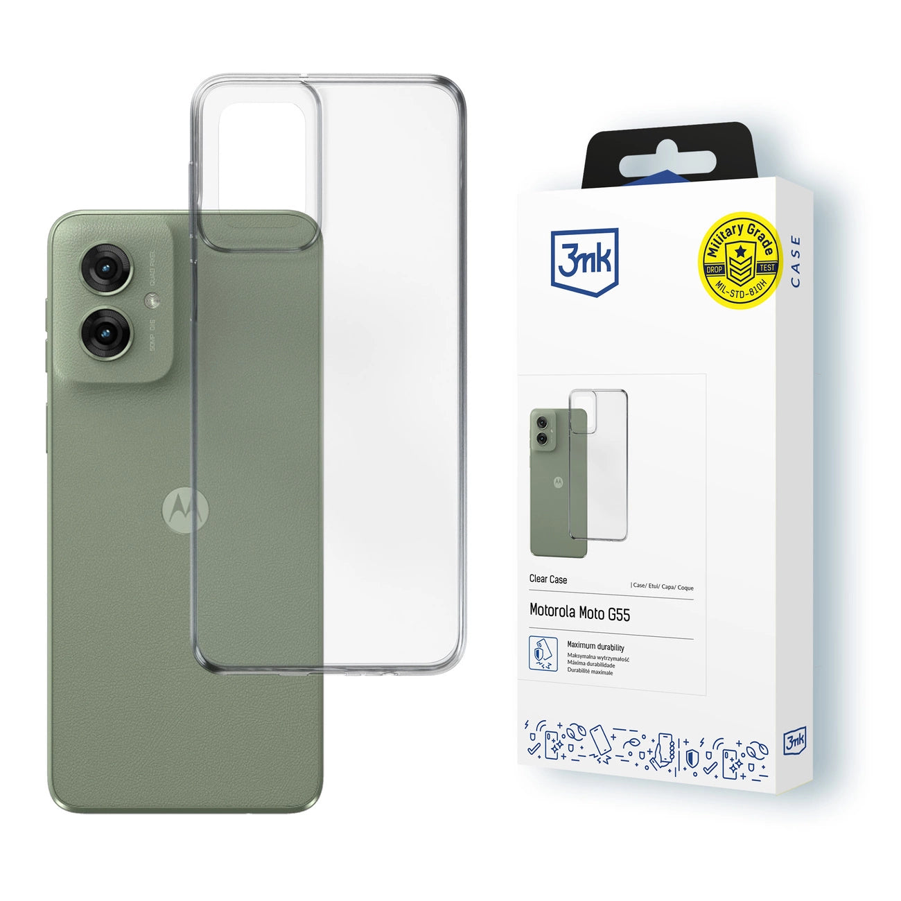 3mk Clear Case for Motorola Moto G55 5G - transparent_0
