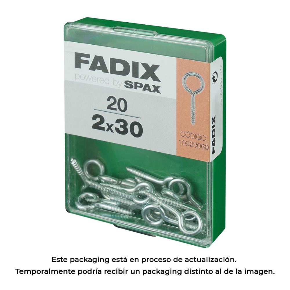 Caixa m 20 unid. camarÃ£o fechado zinco 2,0x30mm fadix_0