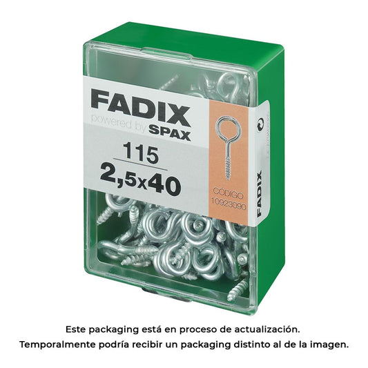 Caixa m 115 unid. camarÃ£o fechado zinco 2,5x40mm fadix_0