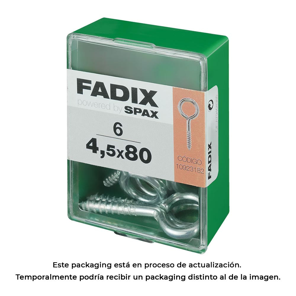 Caixa m 6 unid. camarÃ£o fechado zinco 4,5x80mm fadix_0