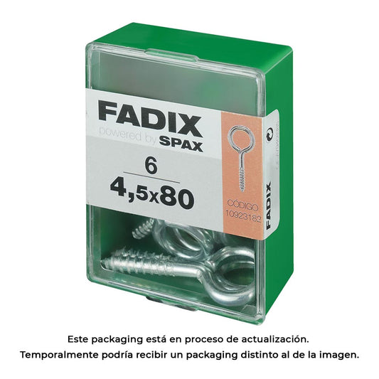 Caixa m 6 unid. camarÃ£o fechado zinco 4,5x80mm fadix_0