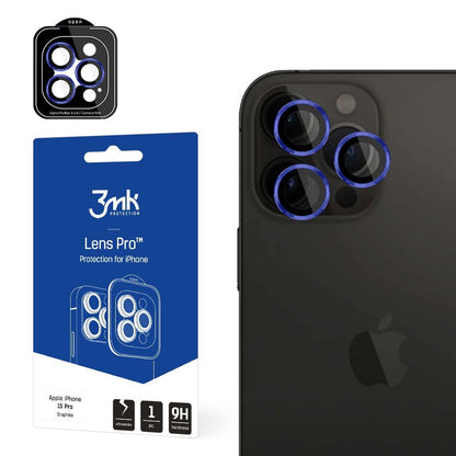 3mk Lens Protection Pro Camera Cover - with Blue Frame for iPhone 15 Pro_0