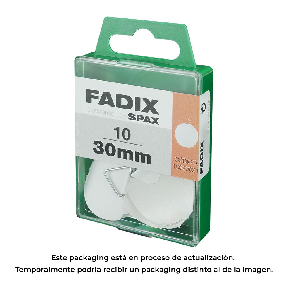 Caixa m 10 unid. gancho autoadesivo 30mm fadix_0