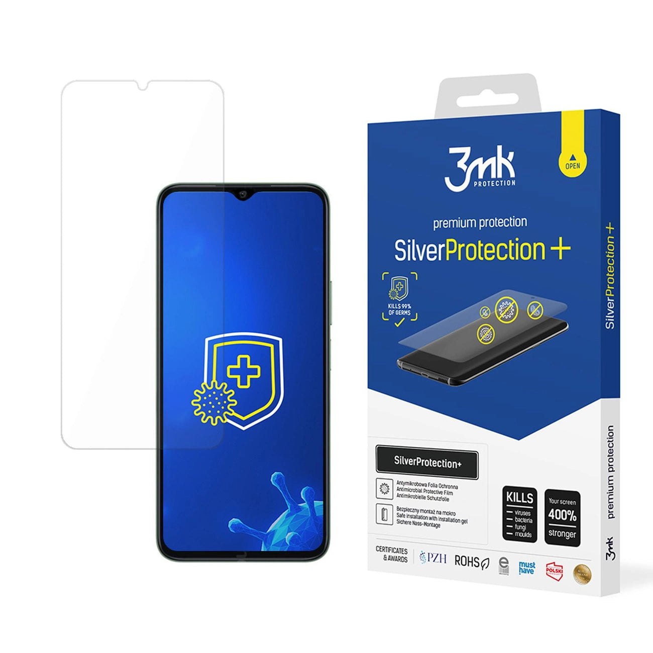 Antibacterial protective film 3mk SilverProtection+ for Honor X6B_0