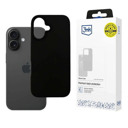 3mk Silicone Case for iPhone 16 - Black_0