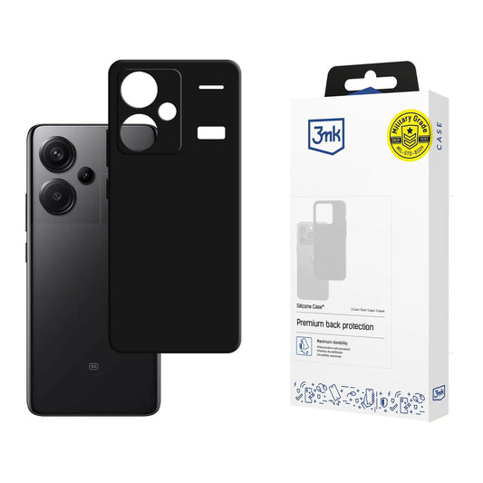 3mk Silicone Case for Xiaomi Redmi Note 13 Pro+ - Black_0