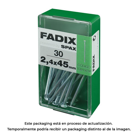 Caixa s 30 unid. prego cp aÃ§o 2,4x45mm fadix_0